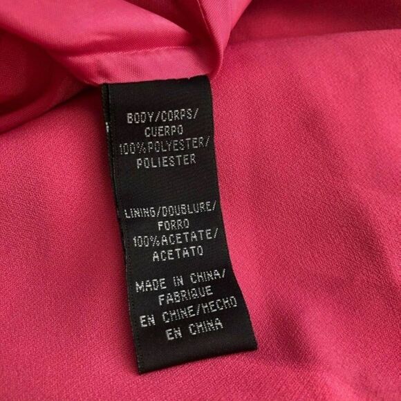 Jill Jill Stuart Popover Crepe Red Pink Colorblock Gown - Picture 6 of 6